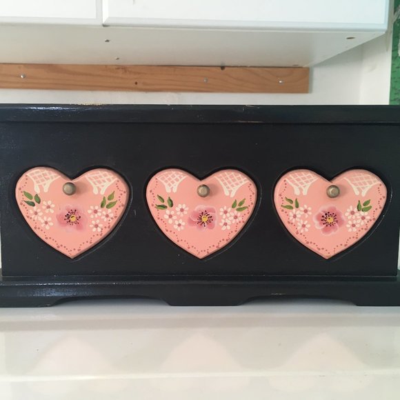 Vintage Hand Painted Floral Wood Box - Picture 2 of 7